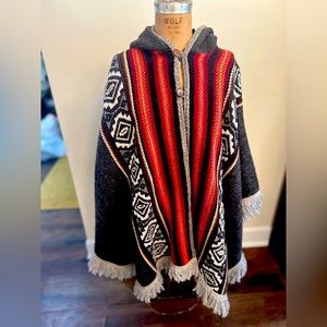Hand made wool poncho from Ecuador